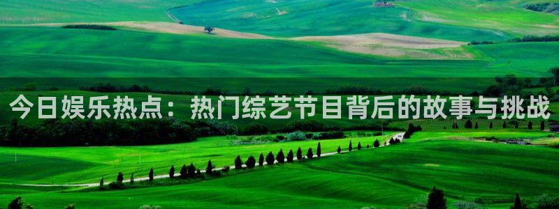 今日娱乐热点:热门综艺节目背后的故事与挑战